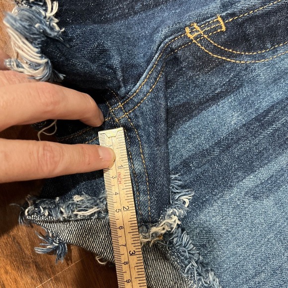 Derek Lam Denim Shorts‎ Women 24 Blue Jean Drew Cut Off Medium Wash - Picture 10 of 11